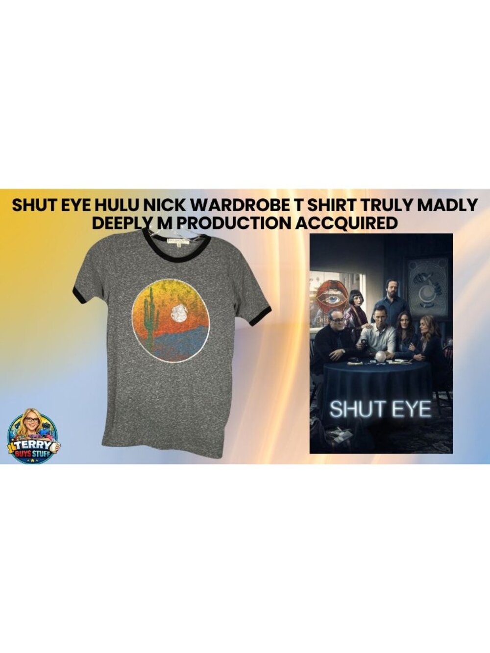 Shut Eye Hulu Nick Wardrobe T Shirt Truly Madly Deeply M Production Accquired